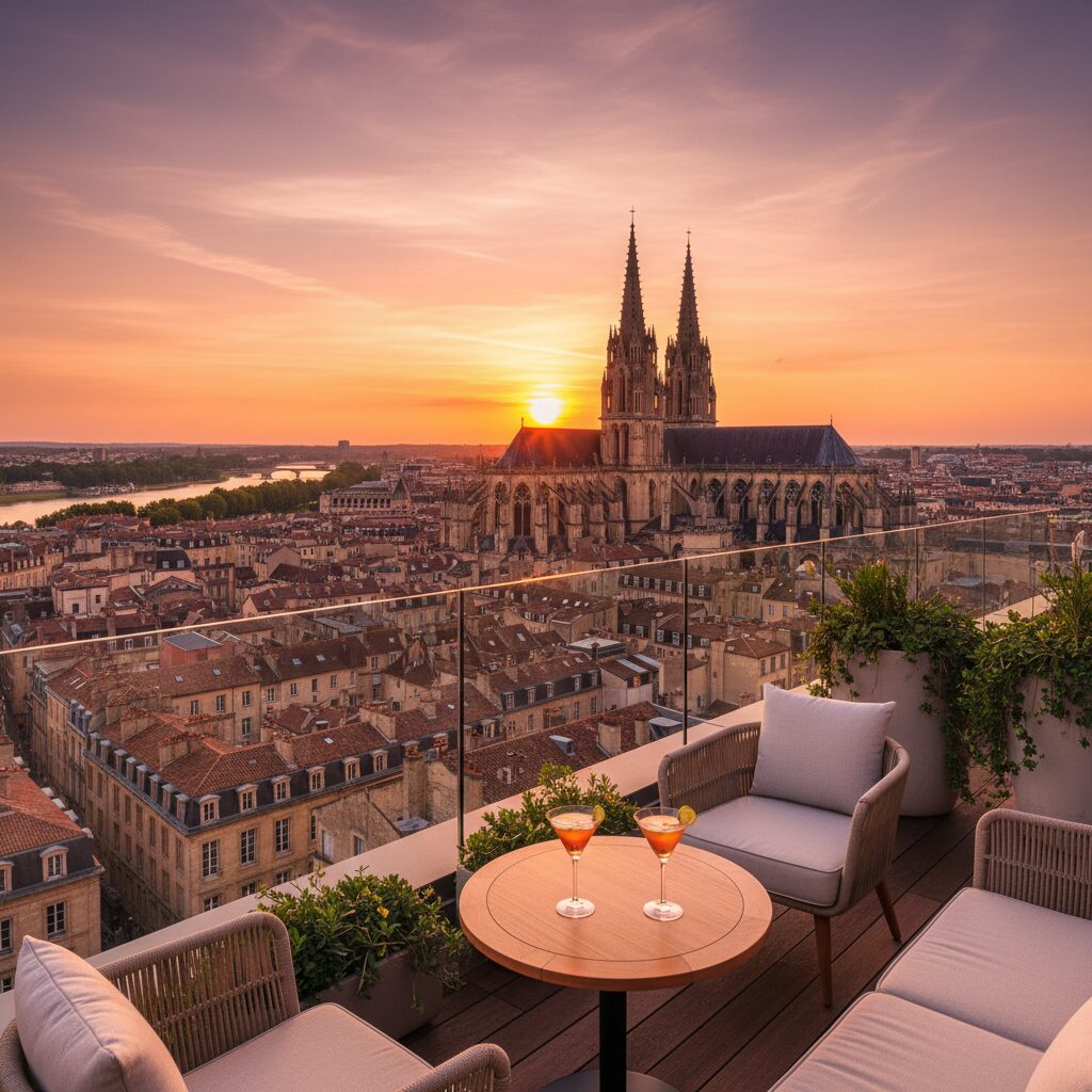 Rooftop vue toits Bordeaux