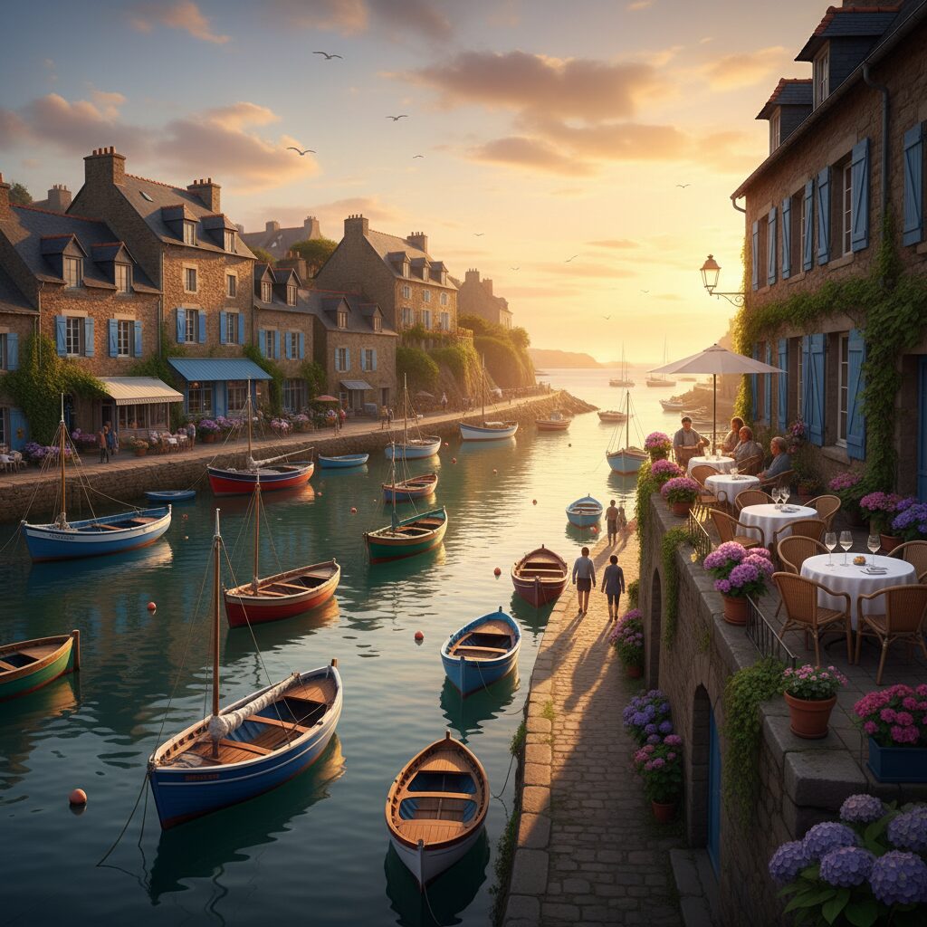 Port breton terrasse hôtel