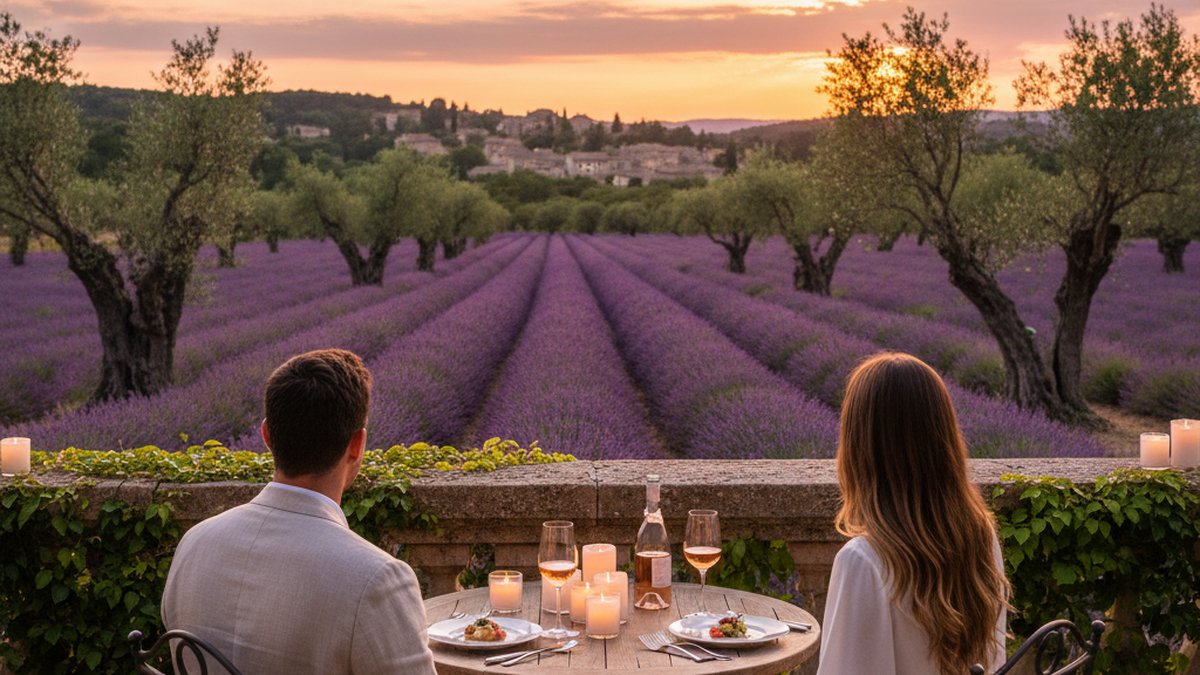 Diner romantique terrasse Provence