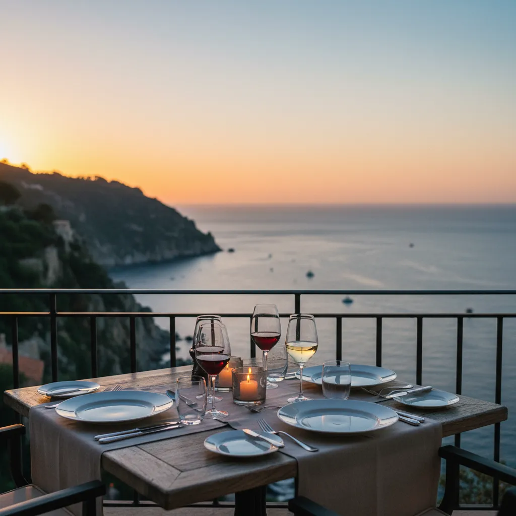 La terrasse du restaurant gastronomique offre un cadre exceptionnel face à la Méditerranée