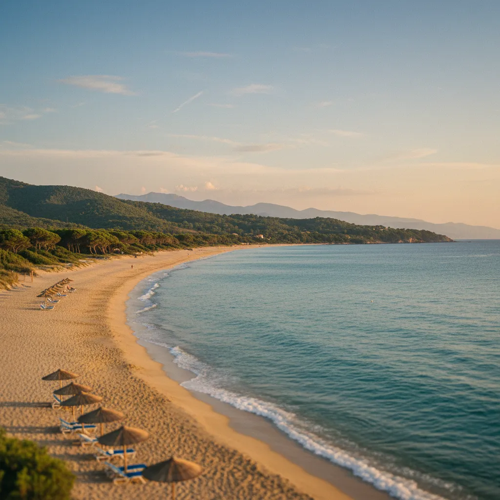 La plage de Prunete, accessible à pied depuis l'Hôtel Orizonte