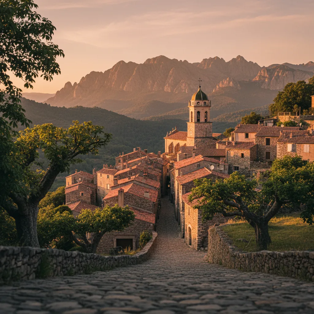 Le village perché de Cervione et ses ruelles typiques de Haute-Corse