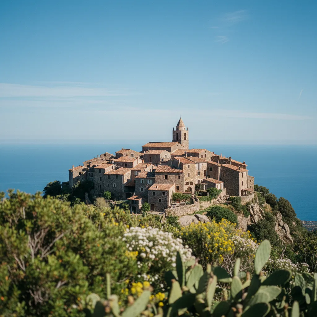 Le village perché de Penta-di-Casinca, à quelques minutes de l'hôtel