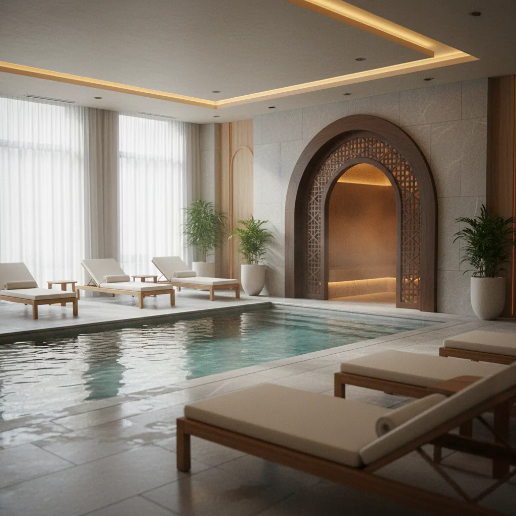 Espace spa et piscine chauffée dans un hôtel 4 étoiles parisien