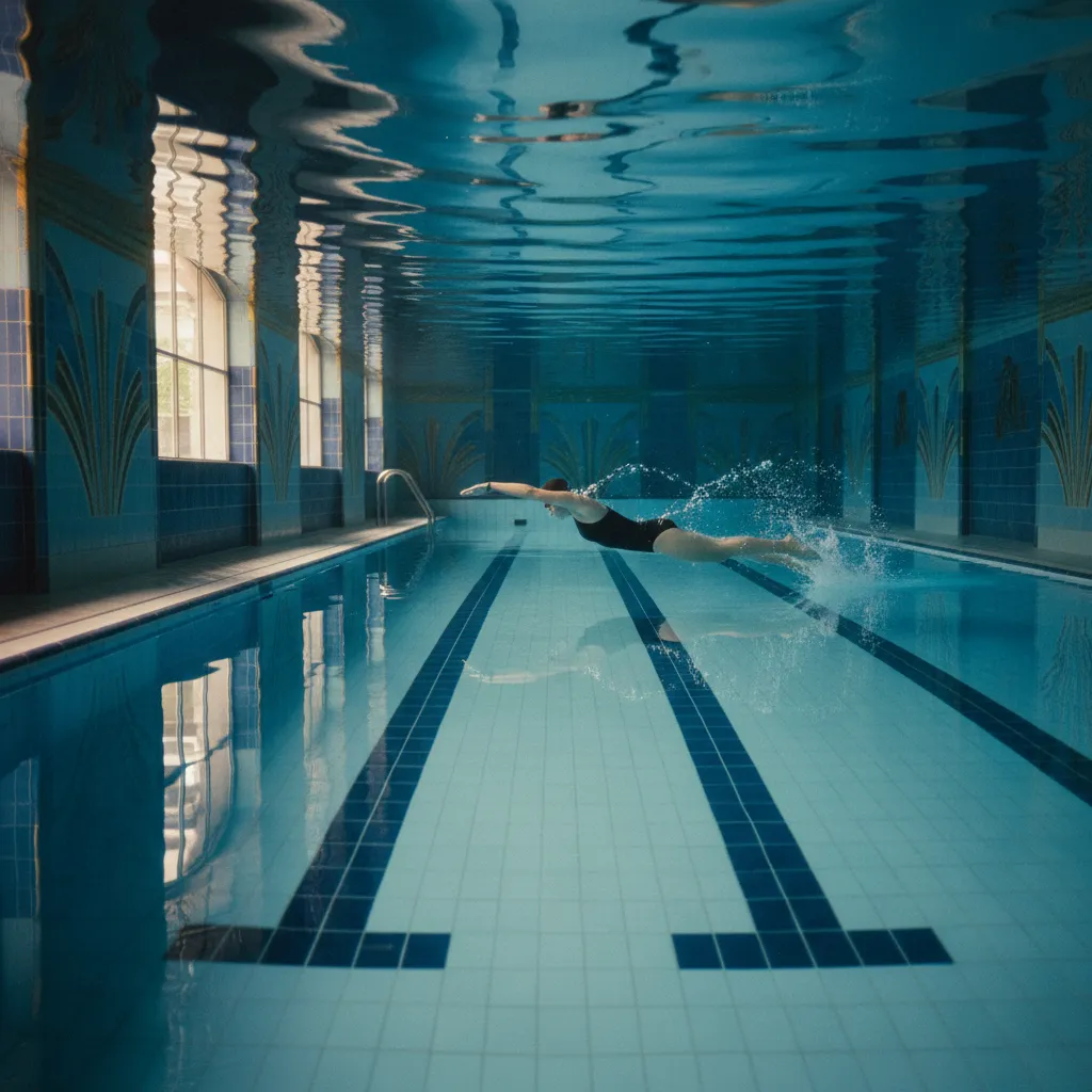 Nage sportive dans un bassin de 20 mètres au cœur d'un hôtel parisien