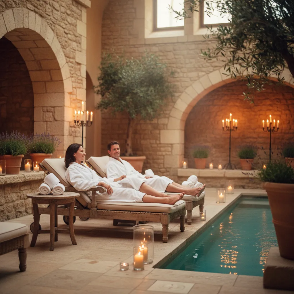 Espace spa d'un hôtel en Provence, idéal pour un séjour détente en couple