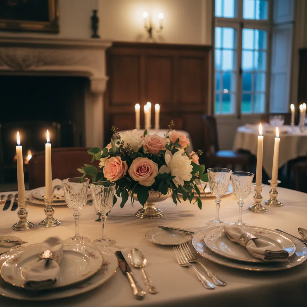Dîner aux chandelles dans un château-hôtel, point fort des formules romantiques tout compris