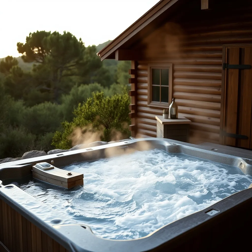 Jacuzzi privatif attenant à une cabane insolite dans le Var