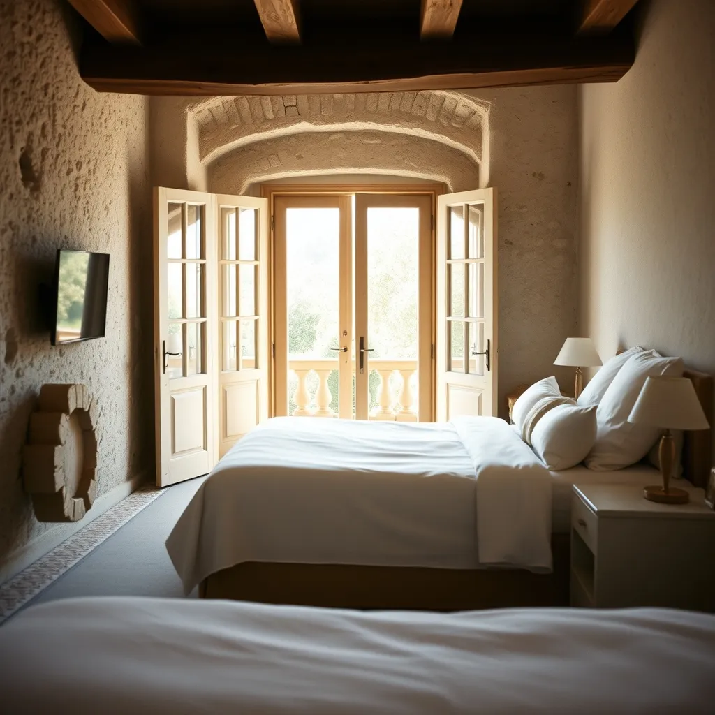 Une chambre supérieure avec terrasse privée et vue sur le jardin