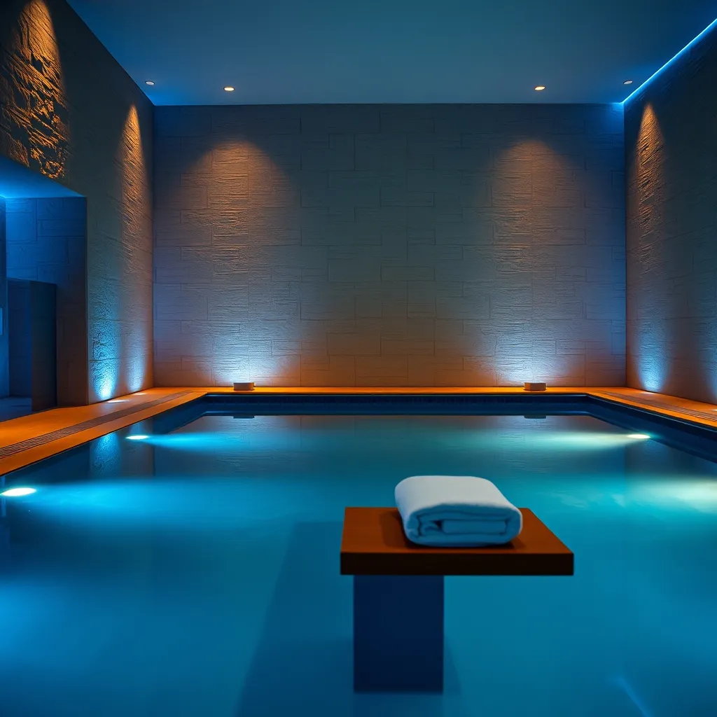 Piscine intérieure chauffée d'un hôtel spa à Barcelone
