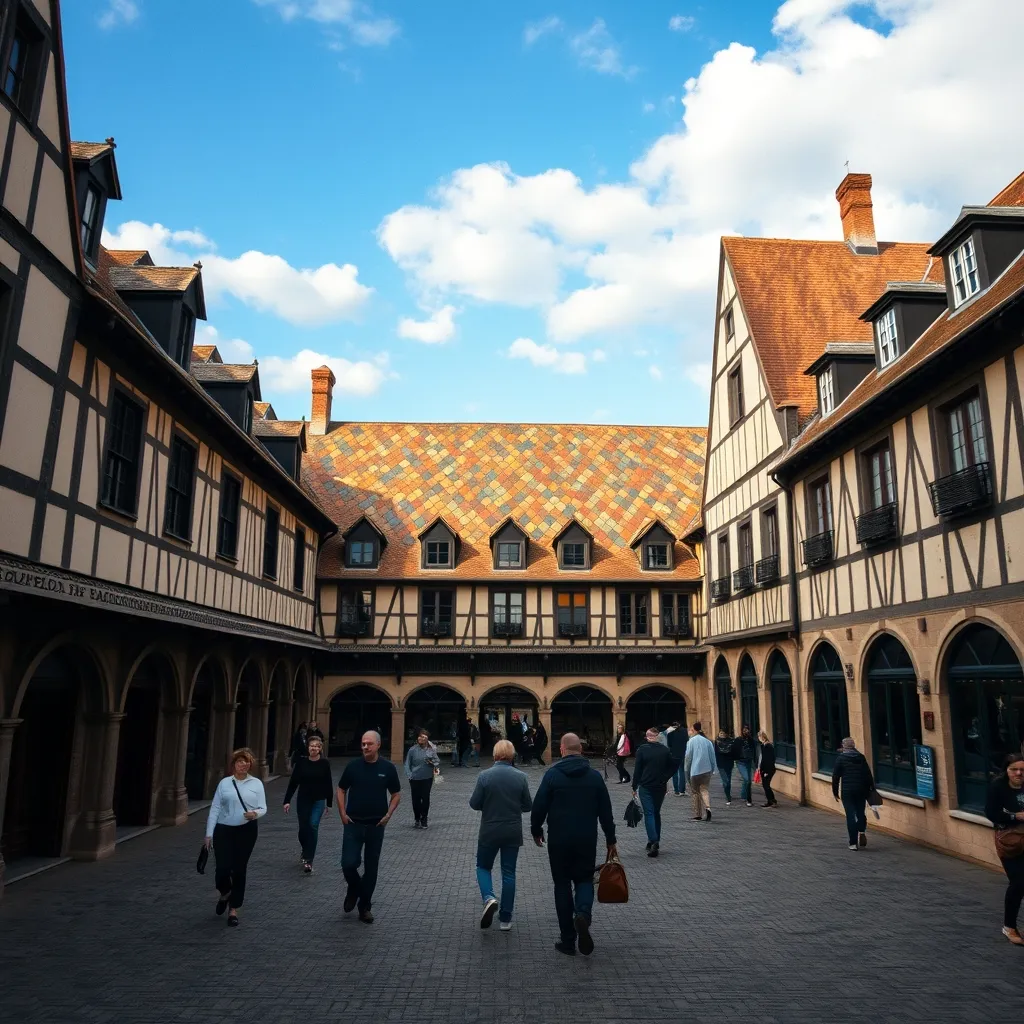 Les Hospices de Beaune et leurs célèbres toits en tuiles vernissées, à 10 minutes du château