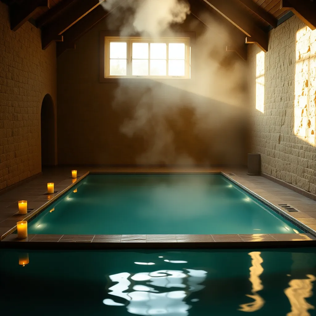 Espace spa dans un manoir normand transformé en hôtel de charme