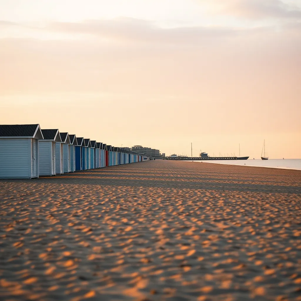 La plage de Malo-les-Bains au coucher du soleil, à quelques pas des hôtels