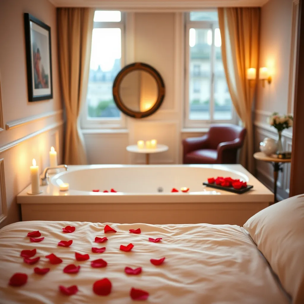 Suite romantique avec jacuzzi privatif dans un hôtel insolite parisien
