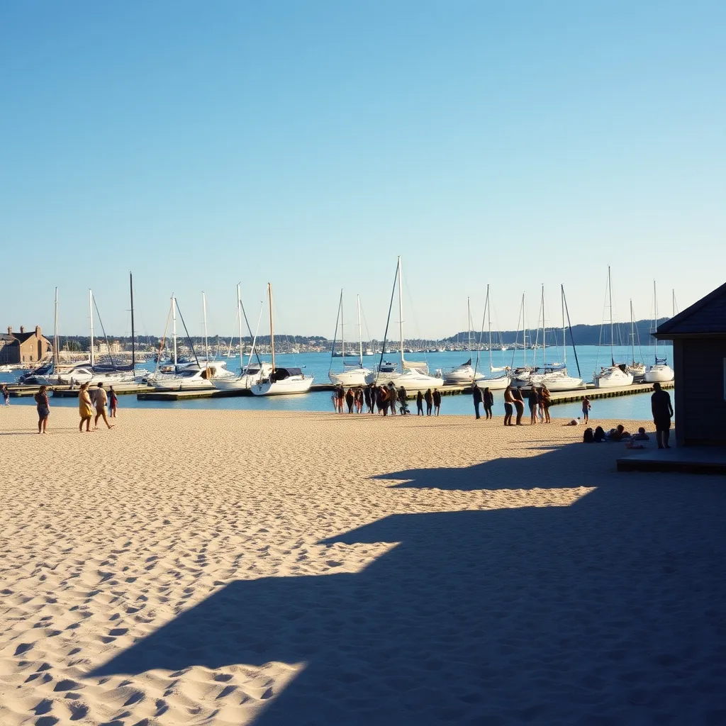 La plage des Minimes à La Rochelle, à deux pas des hôtels et du port de plaisance