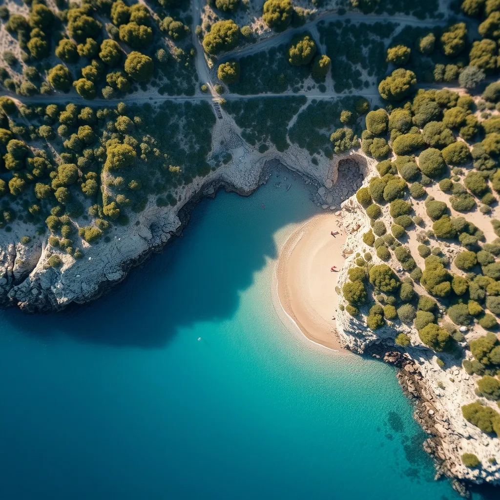 Crique aux eaux turquoise typique du littoral sarde