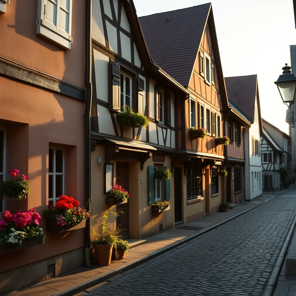 Un village à colombages typique de la Route des Vins d'Alsace