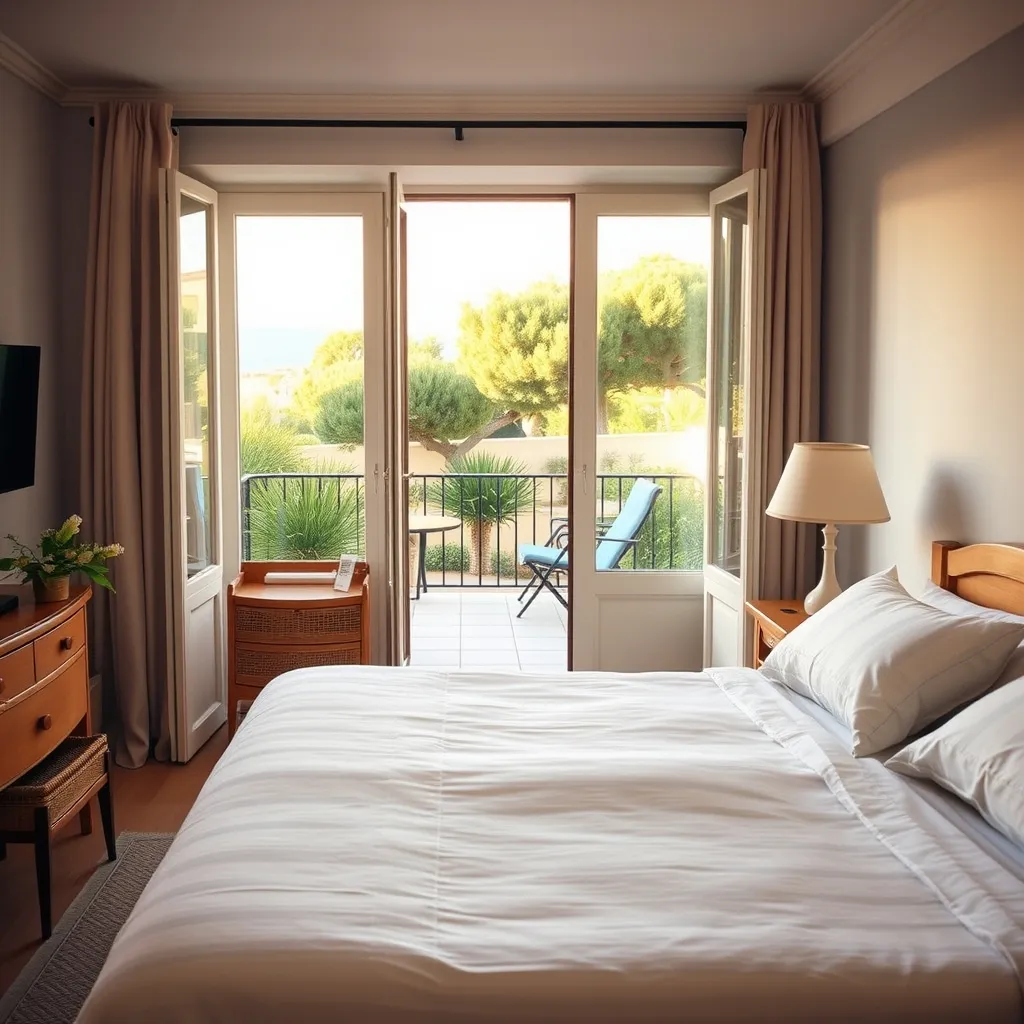 Les chambres supérieures avec terrasse offrent une vue apaisante sur le jardin méditerranéen