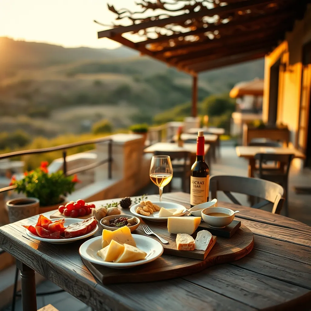 Le restaurant de l'hôtel propose une cuisine corse authentique servie en terrasse