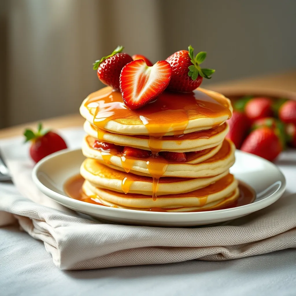 Des pancakes moelleux garnis de fruits frais pour un brunch du samedi