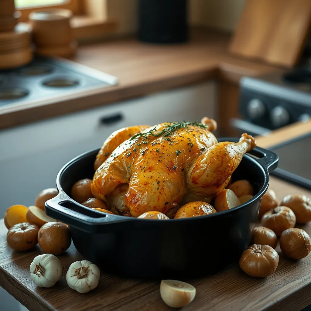 Le poulet rôti aux herbes, incontournable du déjeuner dominical