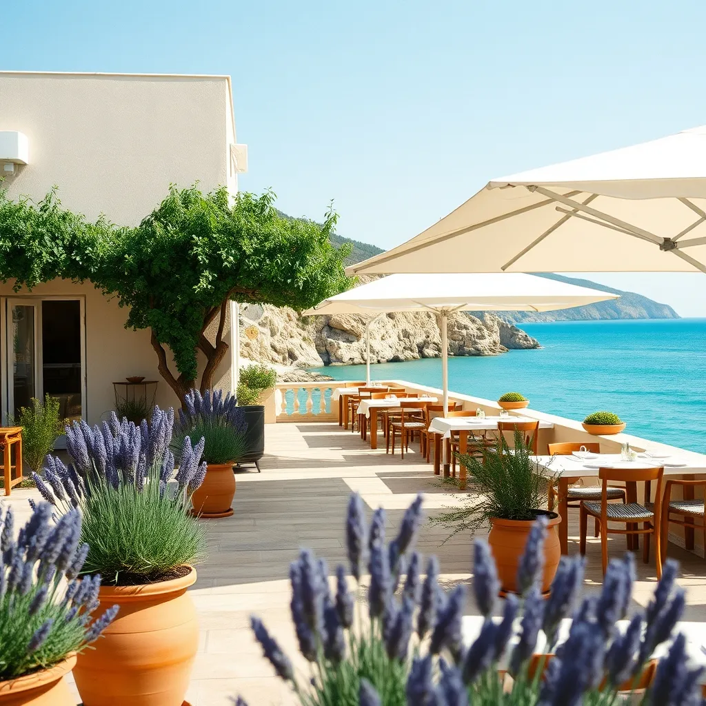 Terrasse d'une résidence Pierre et Vacances sur la côte méditerranéenne