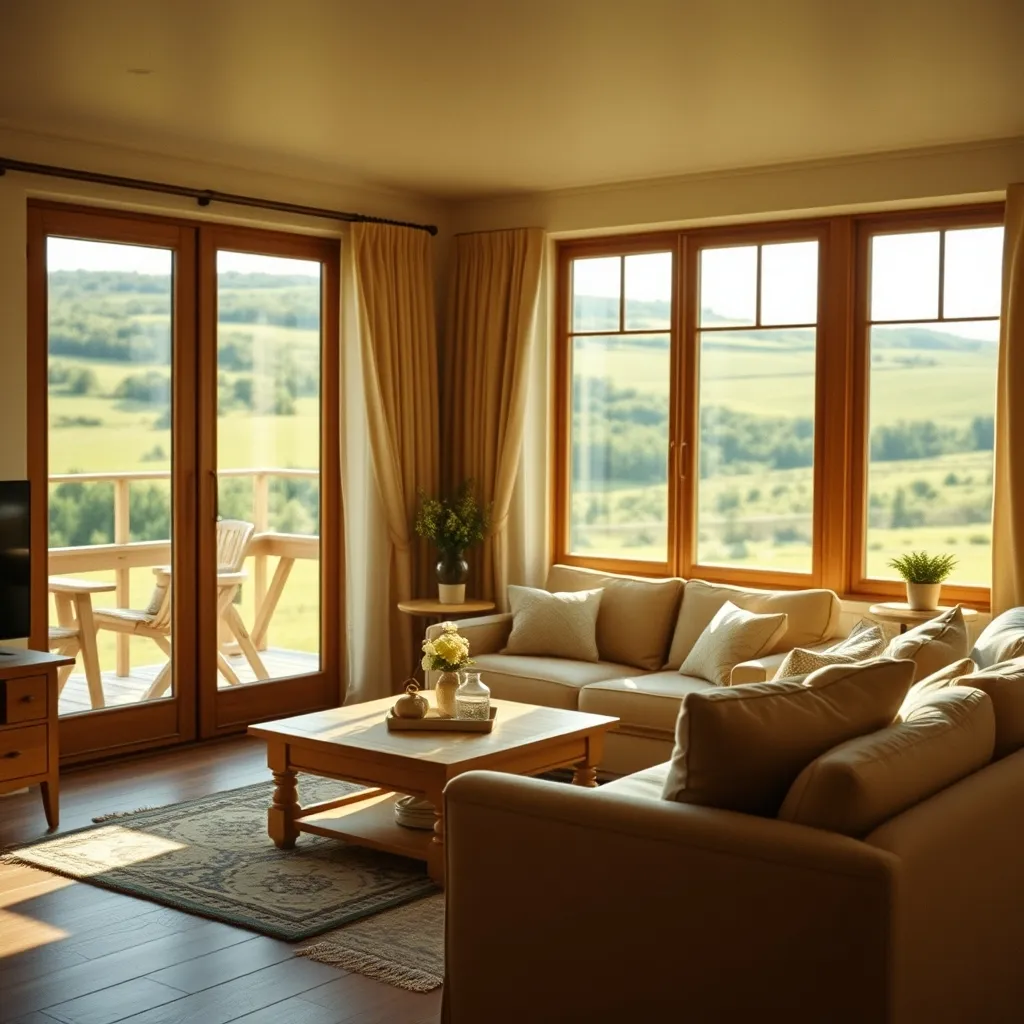 Intérieur d'un appartement Pierre et Vacances en résidence de campagne