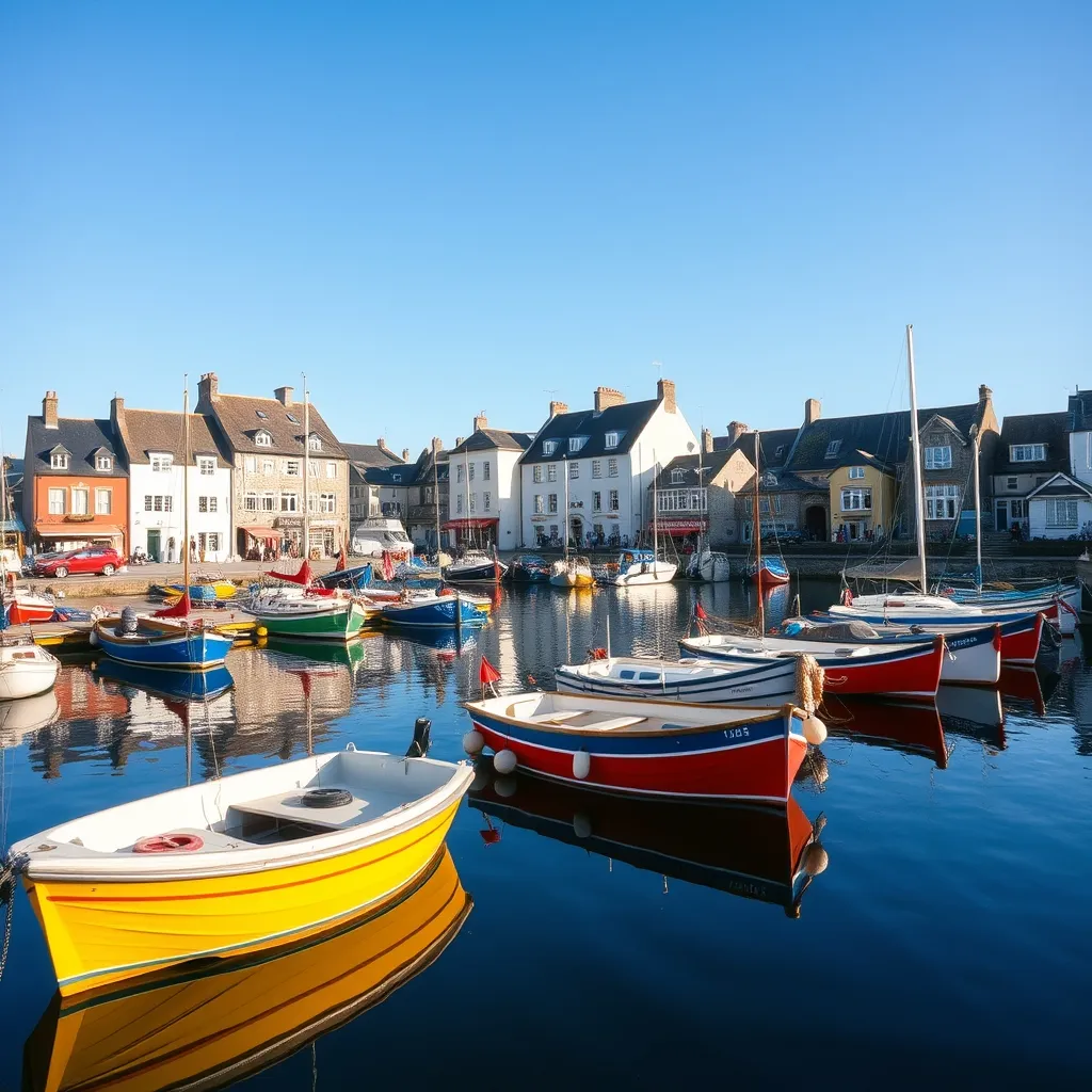 Un port de pêche breton typique, entre maisons de pierre et eaux calmes du Morbihan
