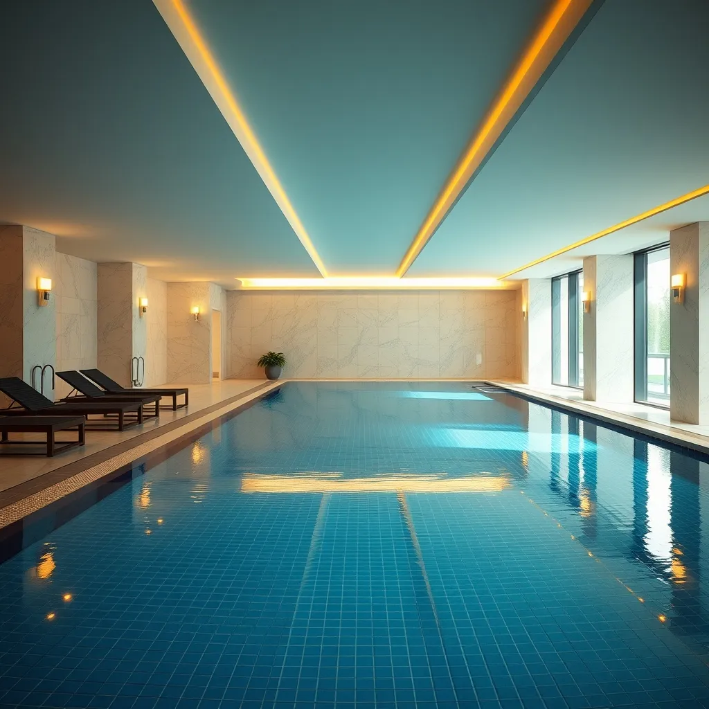 La piscine intérieure du spa Essence, chauffée toute l'année