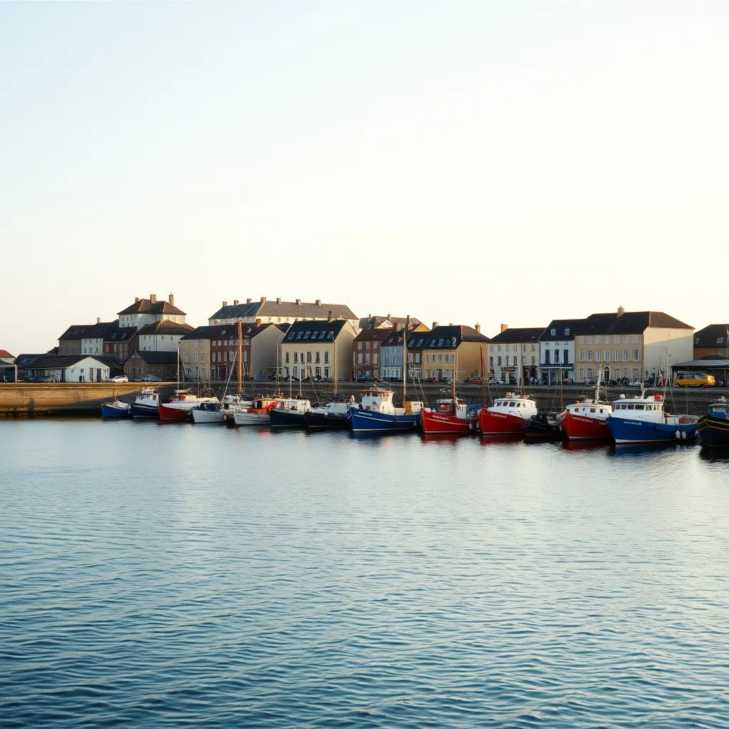 Le port de Saint-Jean-de-Luz vu depuis Ciboure, avec ses maisons colorées en bord de quai