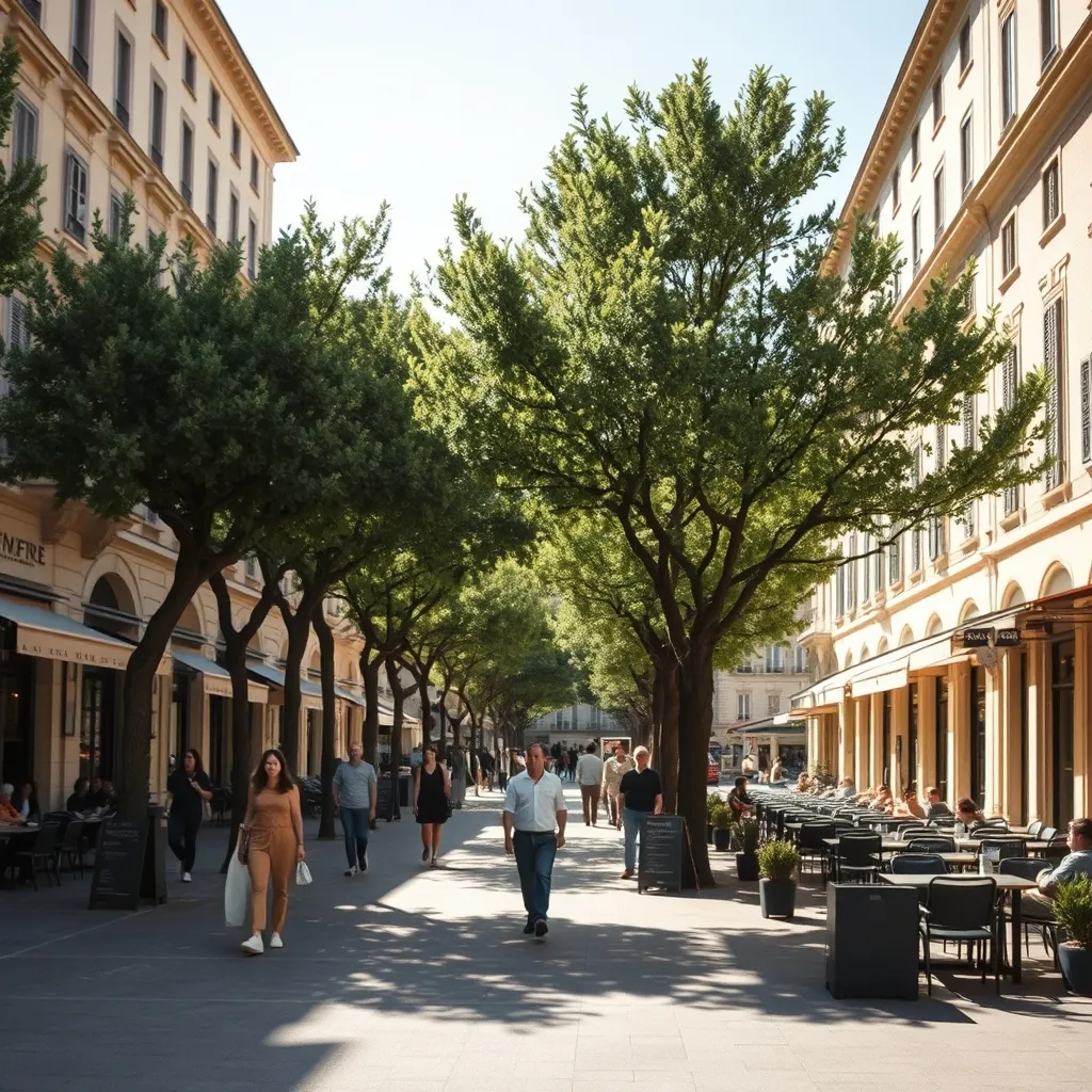 Le cours Mirabeau à Aix-en-Provence, à 15 minutes de la résidence Adonis