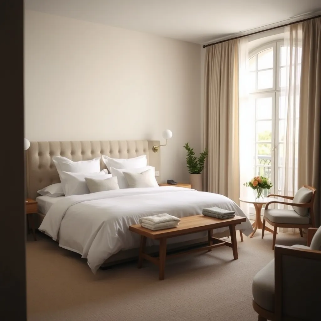Chambre Supérieure décorée dans un esprit provençal contemporain