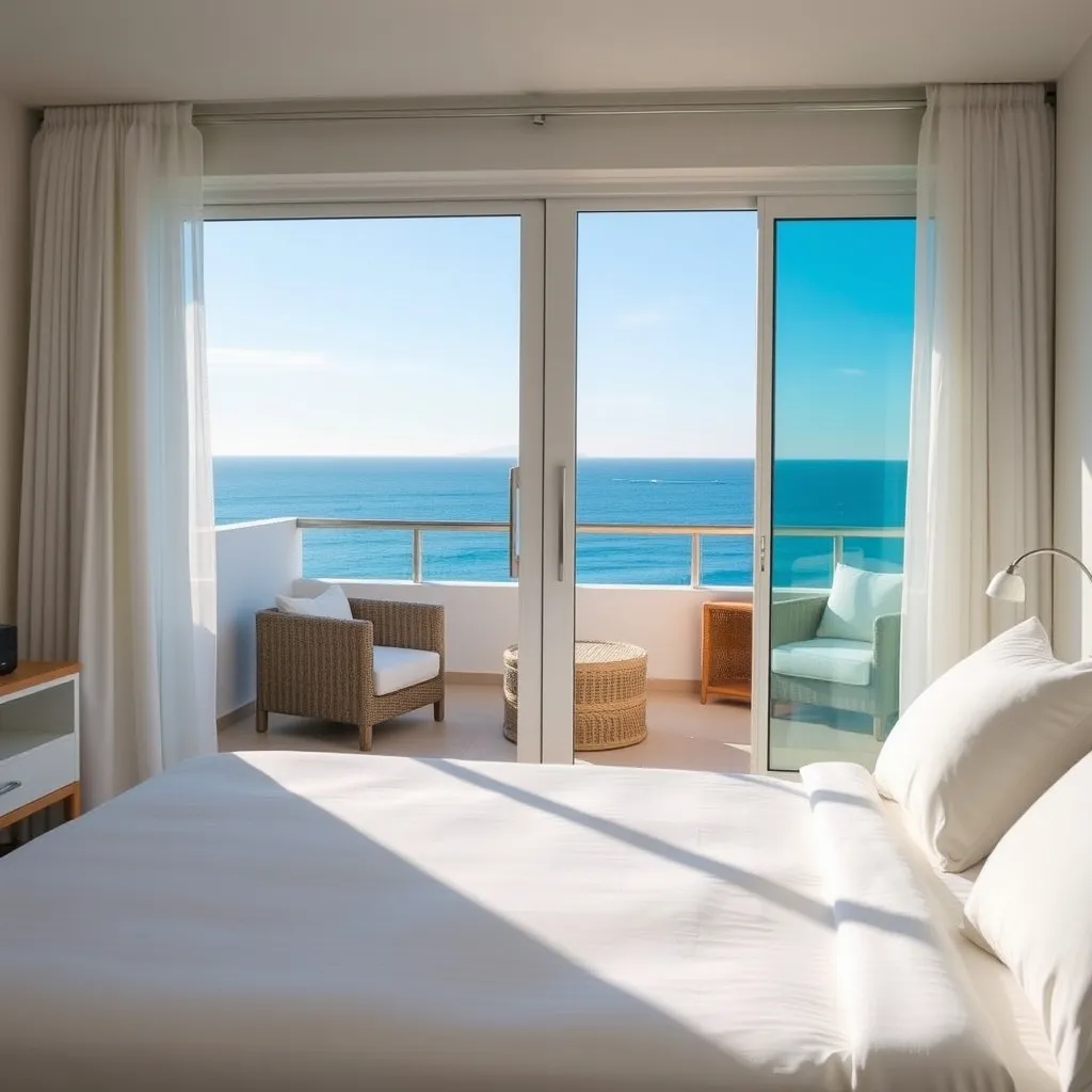 Les chambres vue mer offrent un balcon privé face à l'Atlantique