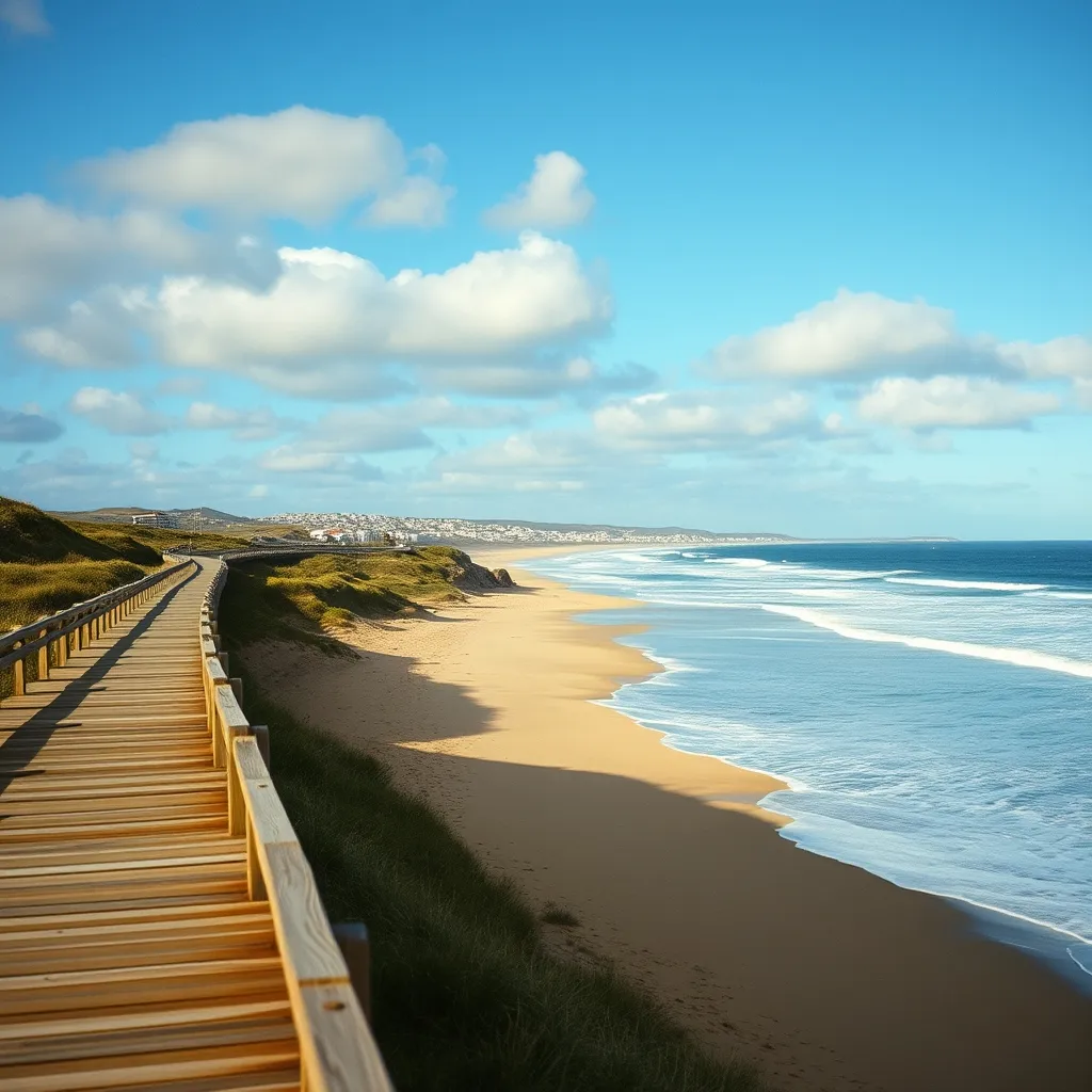 Les passadiços d'Espinho le long de la côte atlantique portugaise