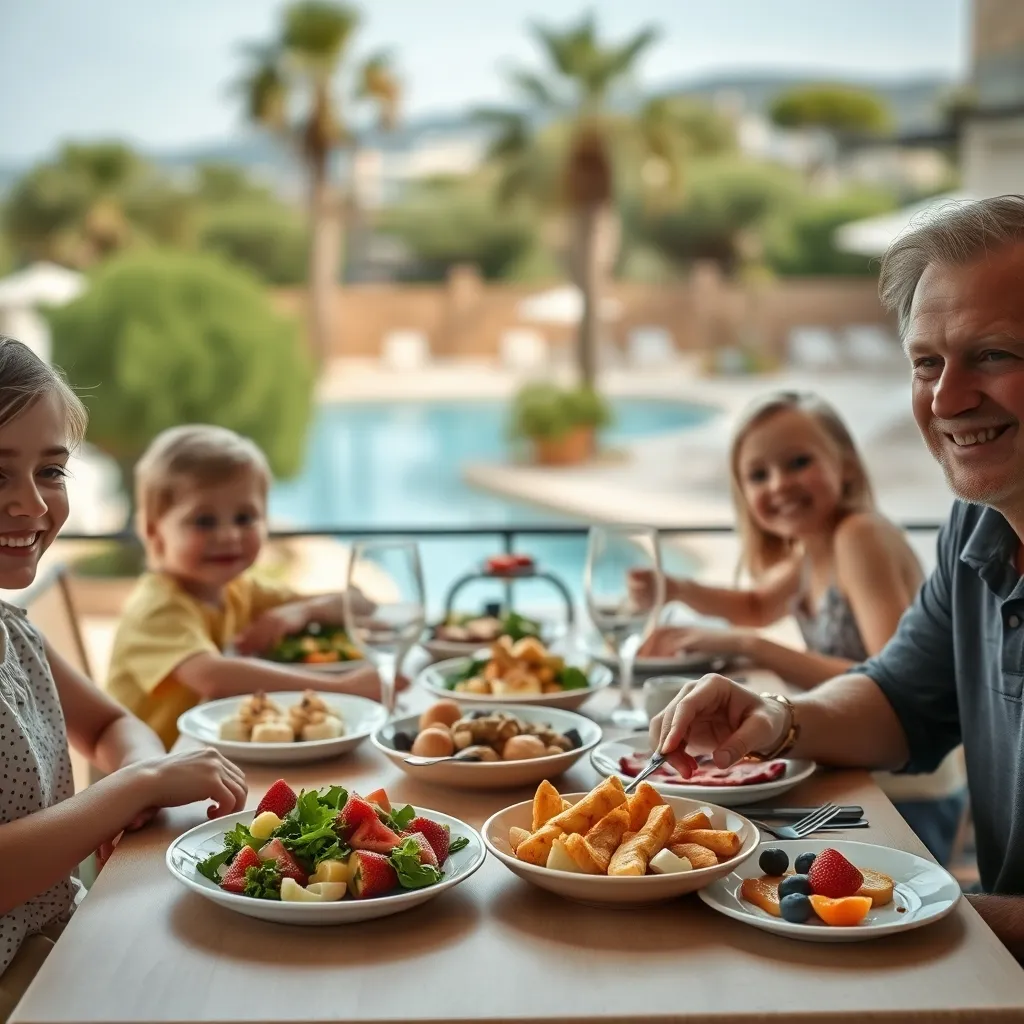 La pension complète dans un village vacances simplifie l'organisation des repas en famille