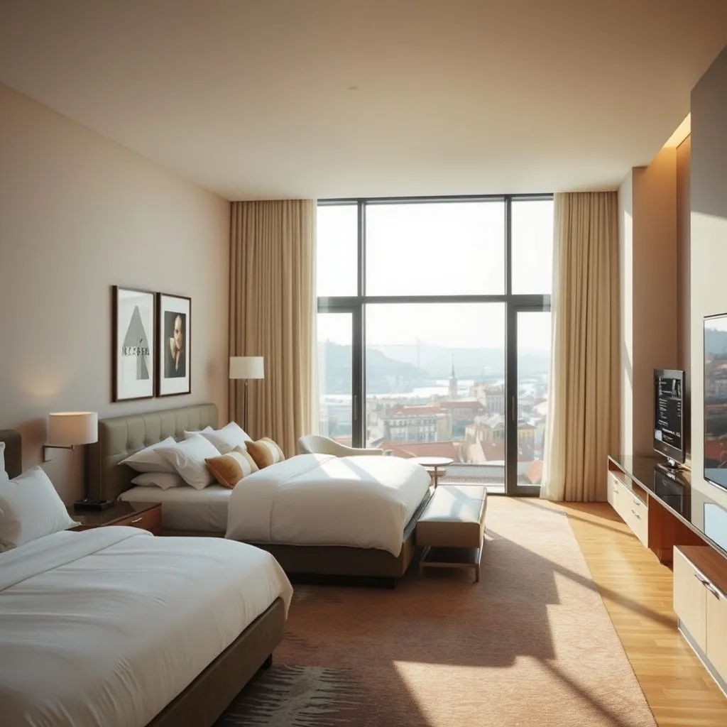 Chambre Deluxe avec vue panoramique sur la ville de Porto