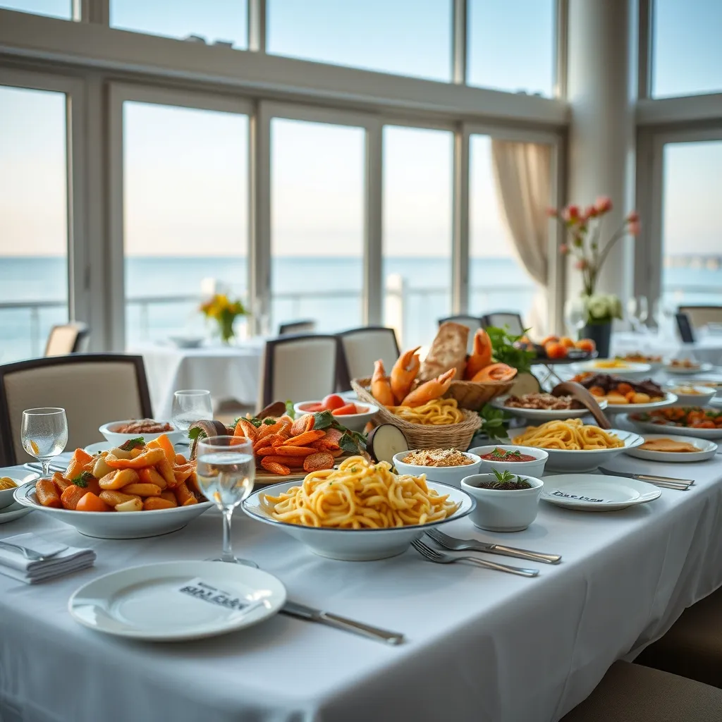 Buffet méditerranéen dans un restaurant d'hôtel all inclusive en Sicile