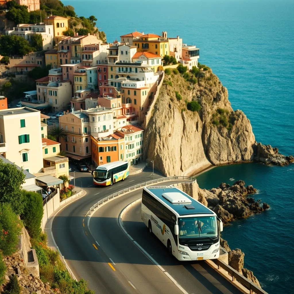 La spectaculaire route de la côte amalfitaine, un moment fort des circuits dans le sud de l'Italie