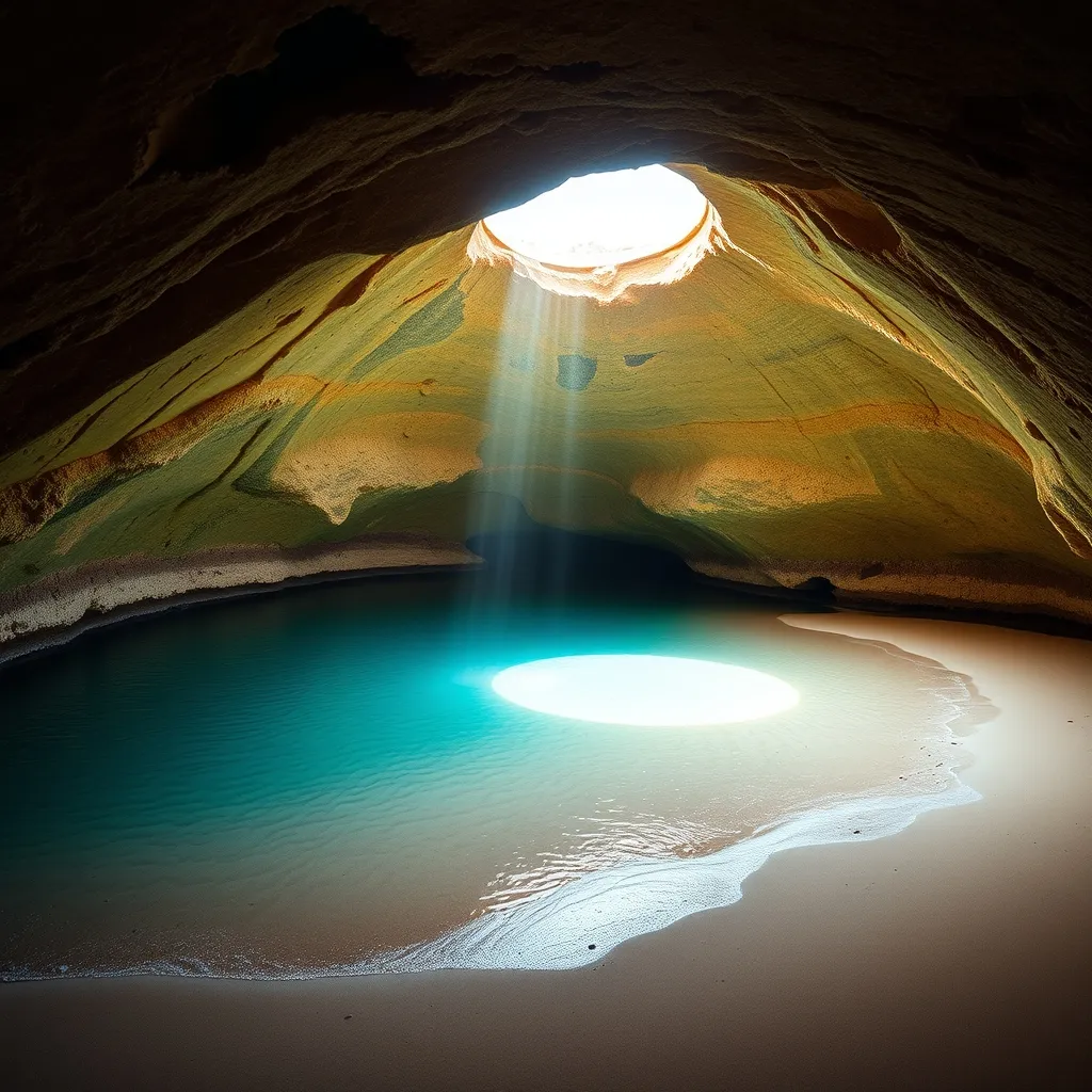 L'intérieur de la grotte de Benagil, accessible uniquement par la mer depuis la plage voisine