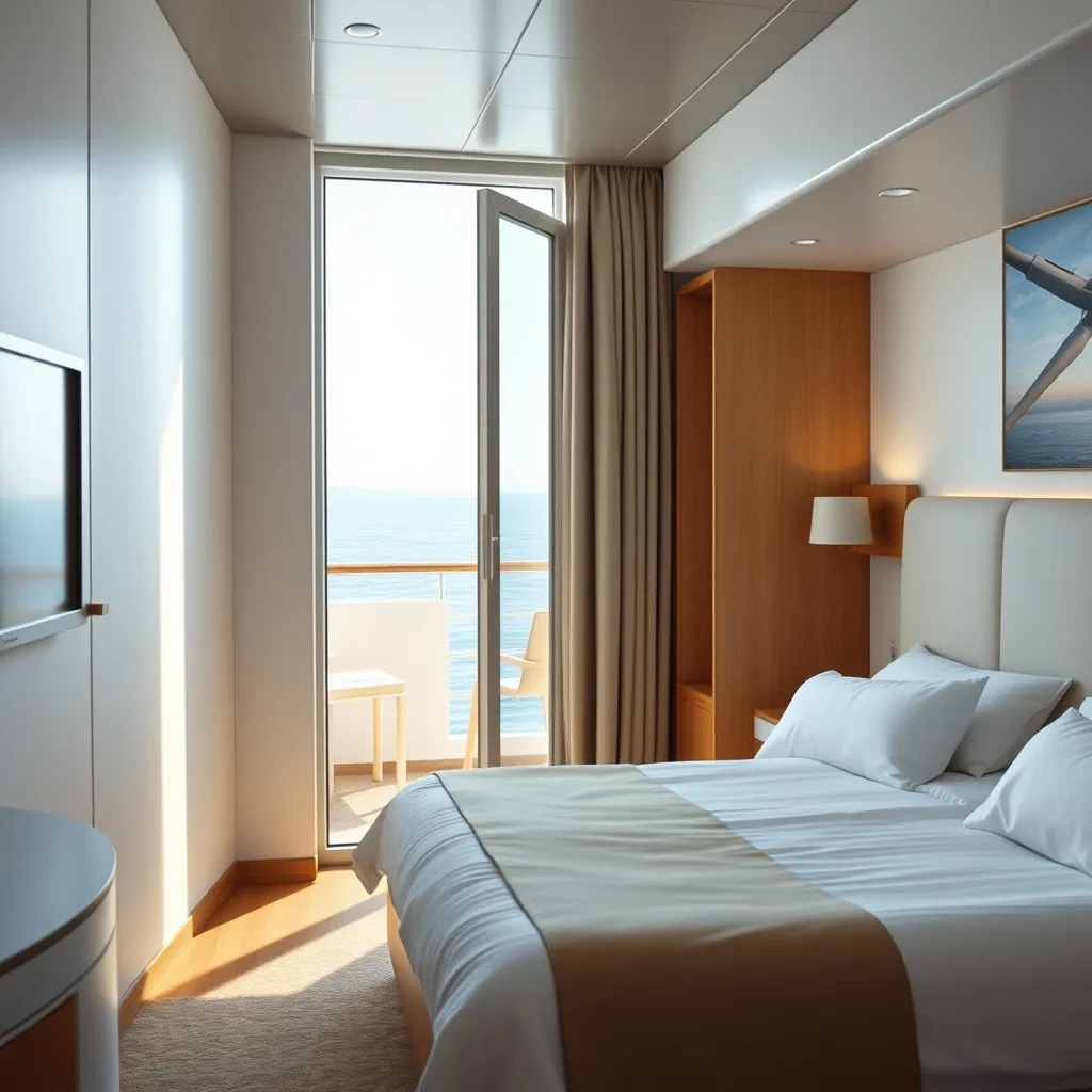 Cabine balcon sur un navire Costa avec vue sur la Méditerranée