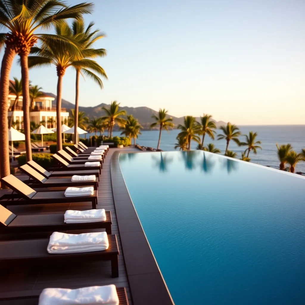La piscine à débordement du resort Abama avec vue imprenable sur l'océan et les jardins tropicaux