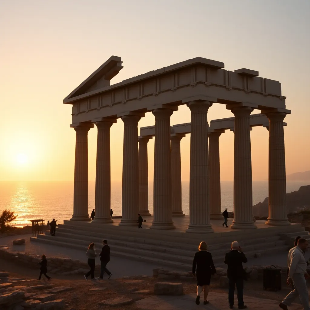 Le temple d'Apollon à Side au coucher du soleil, symbole emblématique de la station balnéaire turque
