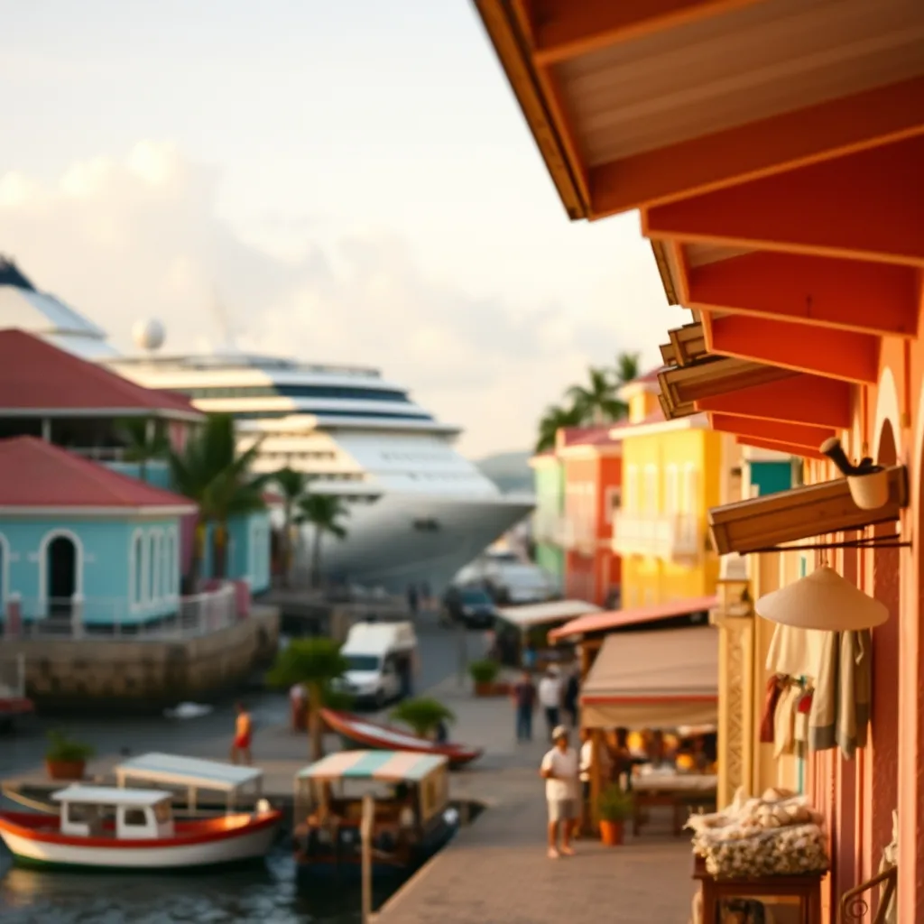 Escale dans un port caribéen typique avec ses maisons coloniales colorées
