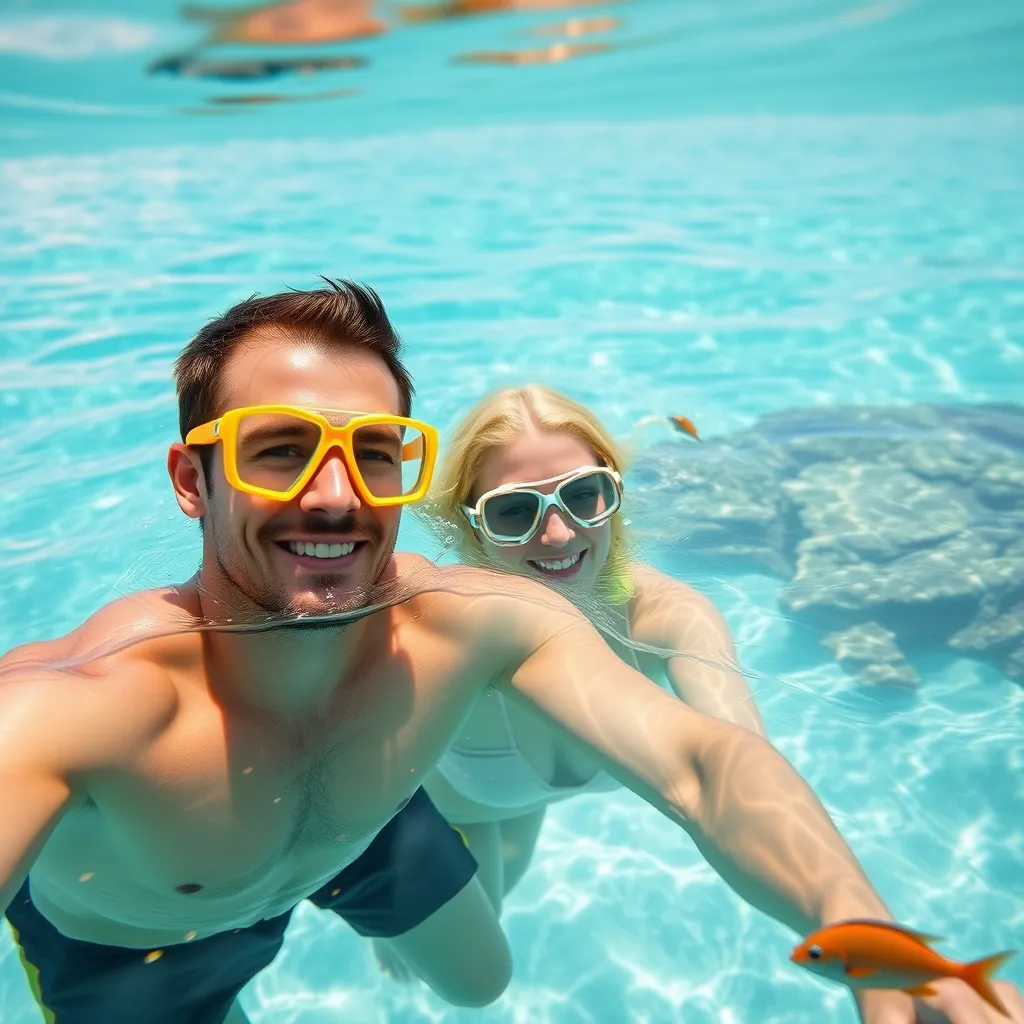 Snorkeling dans les eaux cristallines de la Martinique, une activité souvent incluse dans les formules tout compris