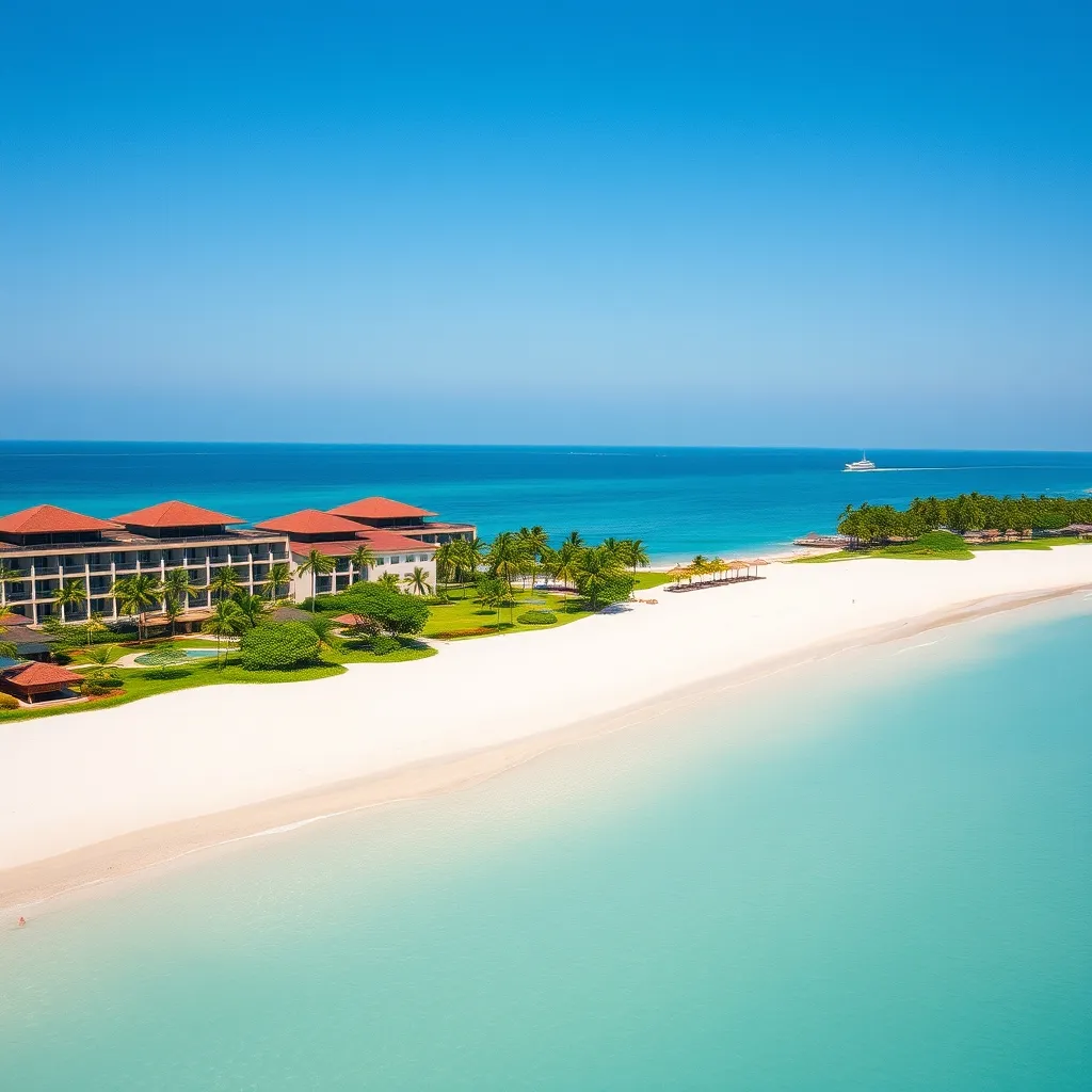 La plage protégée de Nusa Dua, quartier privilégié des resorts all inclusive à Bali