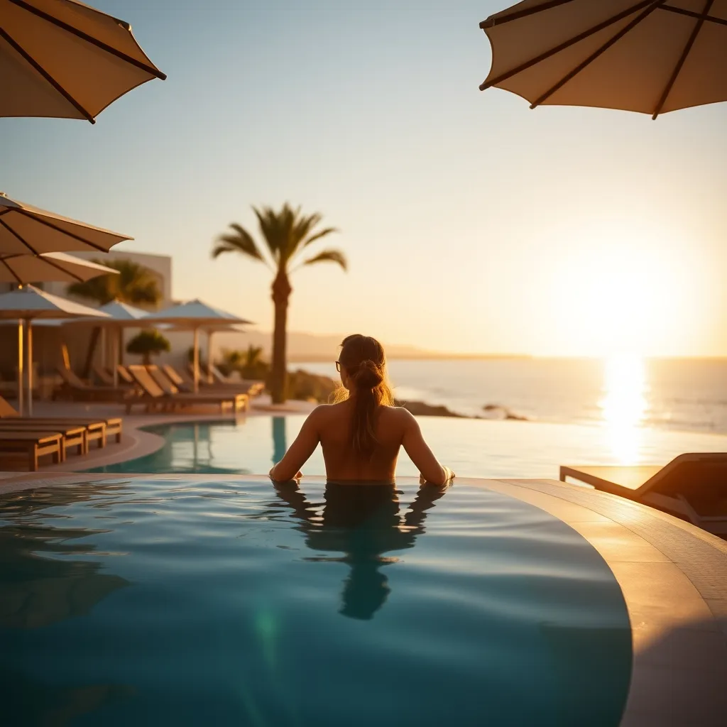 Détente au bord de la piscine d'un resort tout compris en Tunisie