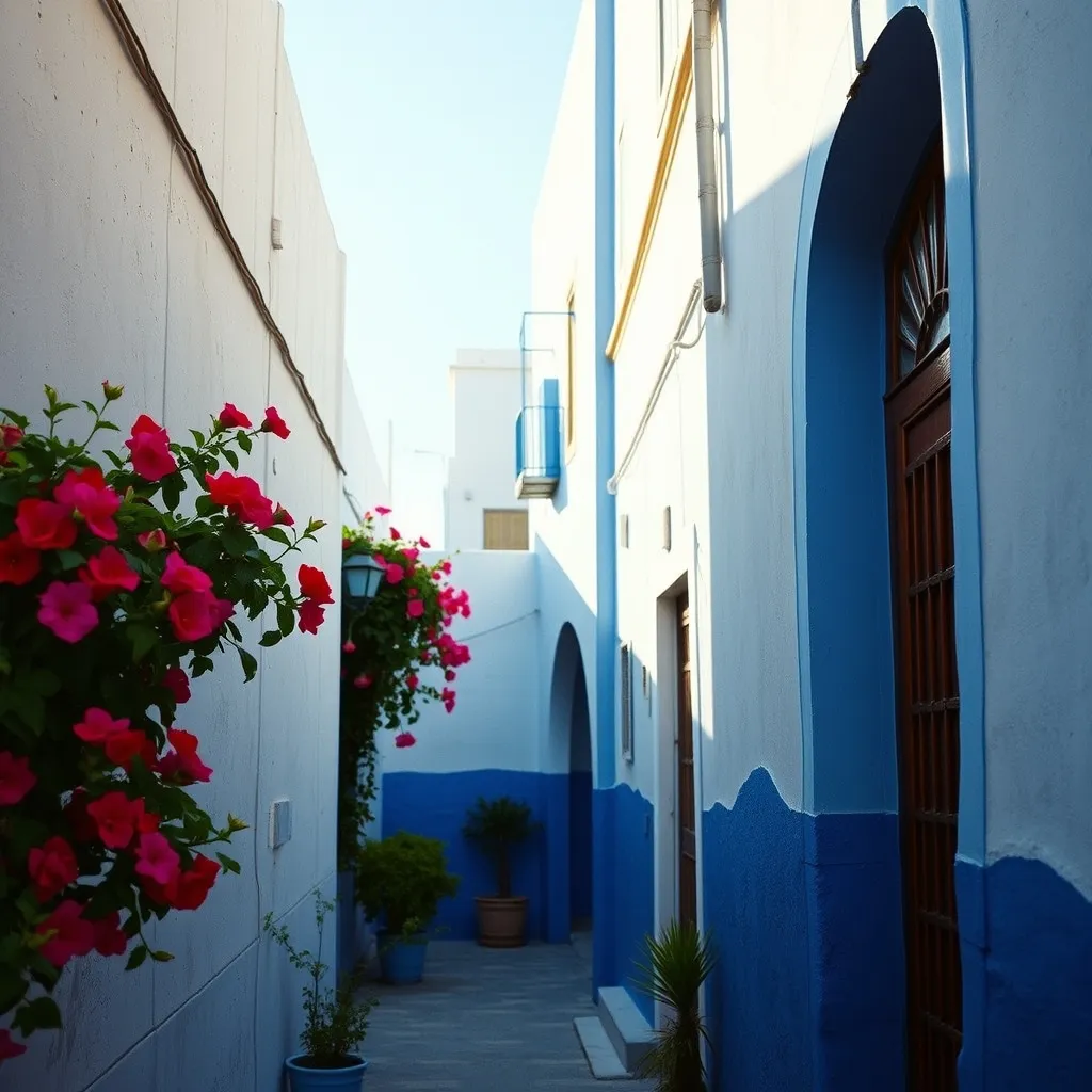Ruelle typique de Sidi Bou Saïd, excursion prisée lors d'un séjour en Tunisie