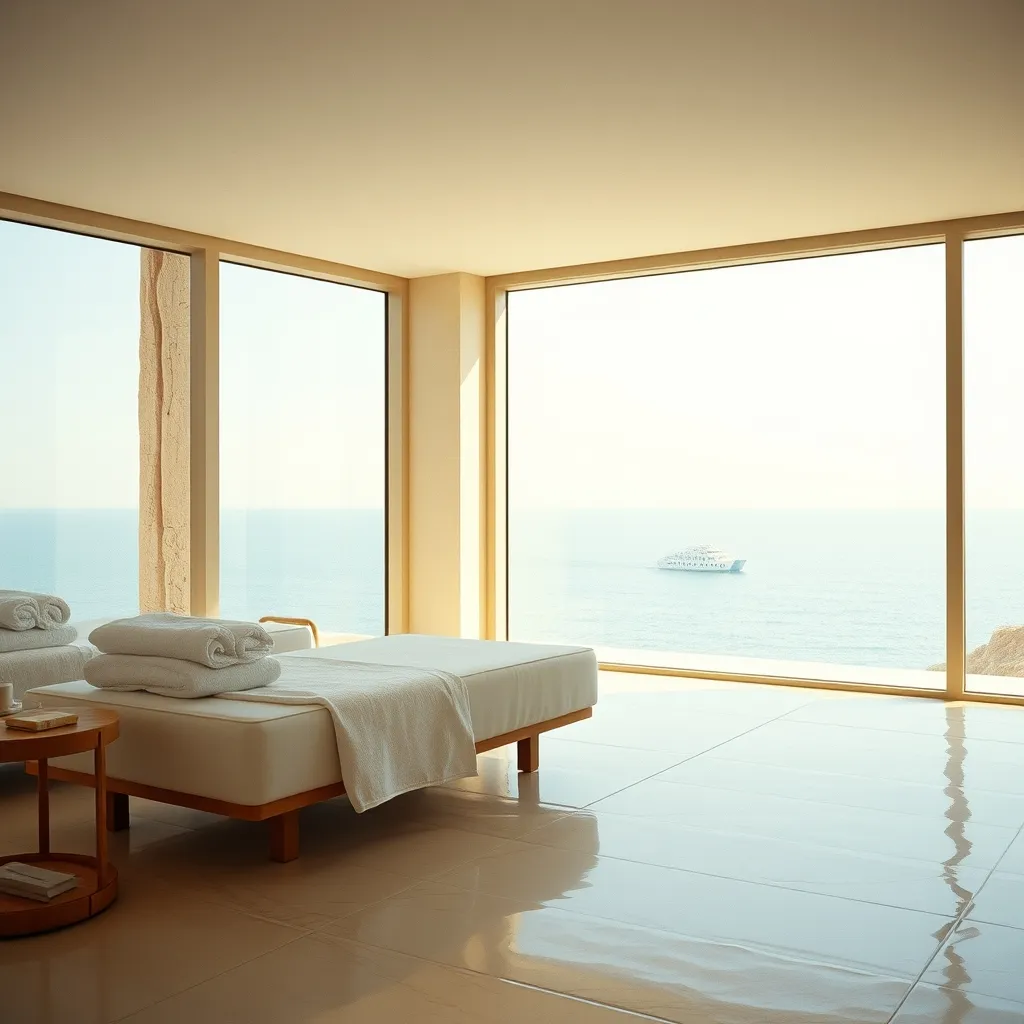 Espace thalasso avec vue mer dans un hôtel 5 étoiles en Tunisie