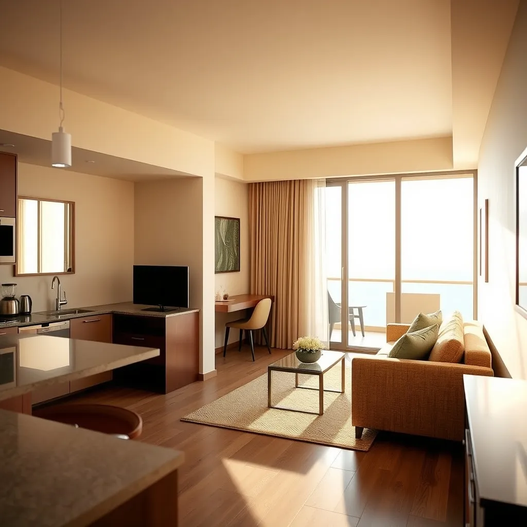 Les suites du Eden Mar offrent un espace de vie généreux avec kitchenette et balcon privé