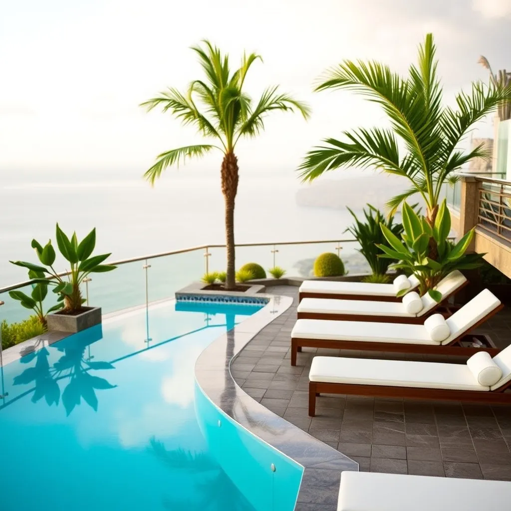 La piscine extérieure chauffée du Suite Hotel Eden Mar offre une vue panoramique sur l'océan
